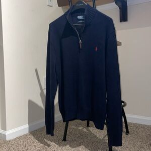 Polo Pullover zipper sweater, size L.